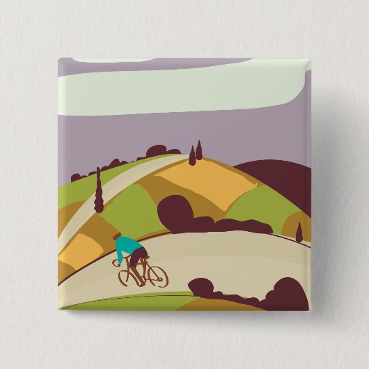 Vintage-Fahrradposter Button (Vorderseite)