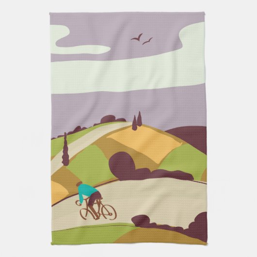Vintage-Fahrradposter Geschirrtuch (Vertikal)