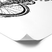 Vintage Fahrradtafel Poster (Ecke)