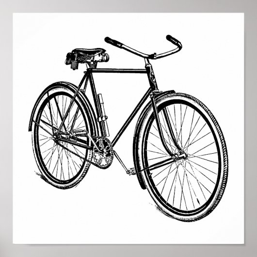 Vintage Fahrradtafel Poster (Vorne)