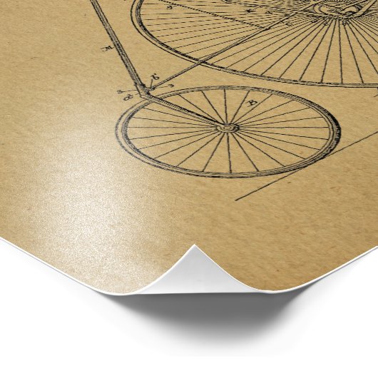 Vintage Fahrradtechnik Fotodruck (Ecke)