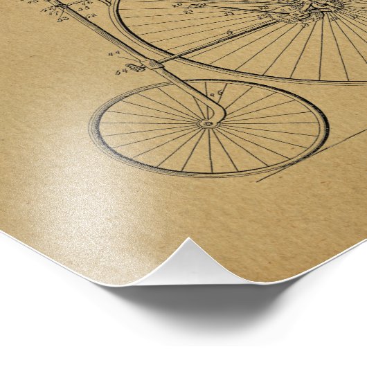 Vintage Fahrradtechnik Fotodruck (Ecke)