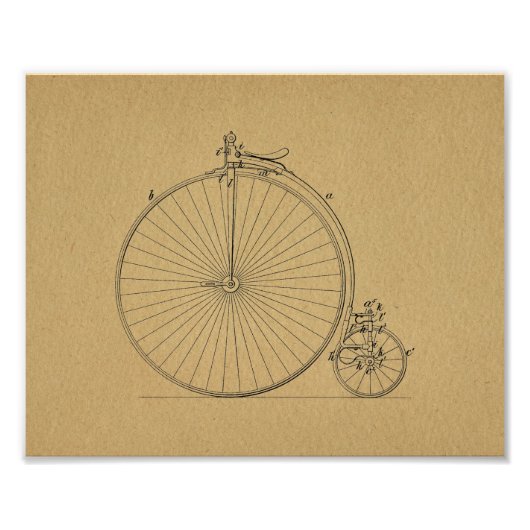 Vintage Fahrradtechnik Fotodruck (Vorne)
