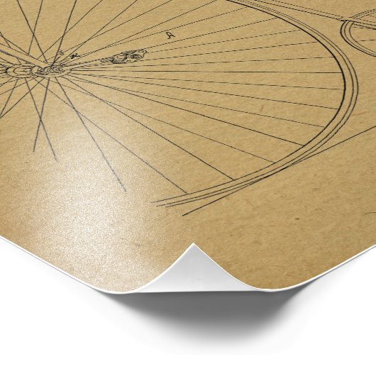 Vintage Fahrradtechnik Fotodruck (Ecke)