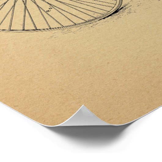 Vintage Fahrradtechnik Poster (Ecke)