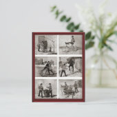 Vintage Fahrradtechnik Postkarte (Stehend Vorderseite)