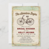 Vintage Fahrradtouren Bridal Dusche Einladung (Vorderseite)