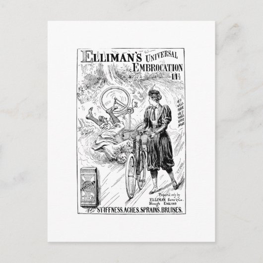 Vintage Fahrradwerbekarte Postkarte (Vorderseite)