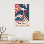 Vintage Fahrradwerbeposter Simplicity Kunstprint Poster (Küche)