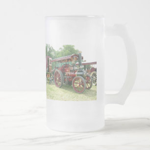 Vintage Fahrzeug und Anhänger Mattglas Bierglas