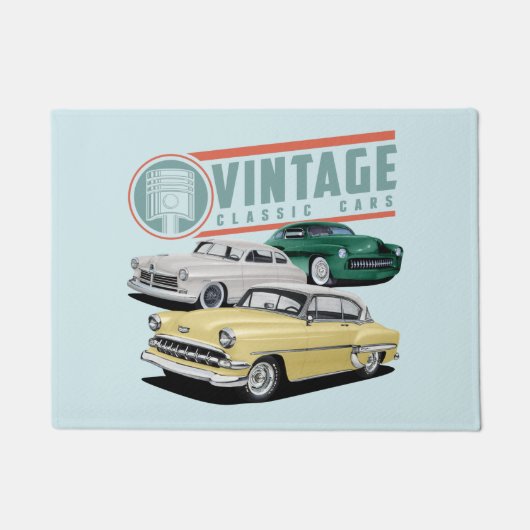 Vintage Fahrzeugeinstellung Fußmatte (Vorderseite)