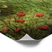 Vintage Faibe auf einer Schaudruckmaschine Poster (Ecke)