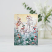 Vintage Fairies Postkarte (Stehend Vorderseite)