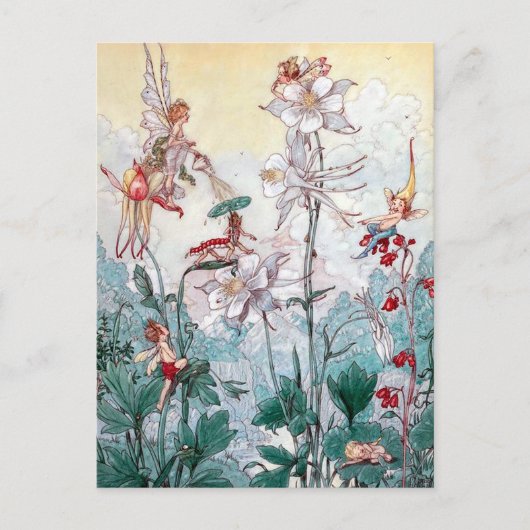 Vintage Fairies Postkarte (Vorderseite)