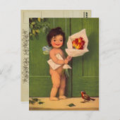 Vintage Fairy Birthday Postcard Postkarte (Vorne/Hinten)