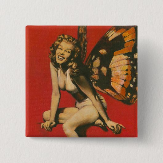 Vintage Fairy Button (Vorderseite)