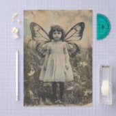 Vintage Fairy Girl Butterfly Wings Seidenpapier (Handwerk)