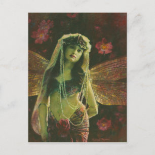Vintage Fairy Nymph Postkarte