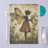Vintage Fairy-Silhouette mit Wings Decoupag Seidenpapier (Handwerk)