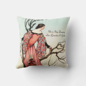 Vintage Fairy Tale Princess Whimsical Storybook Kissen (Rückseite)