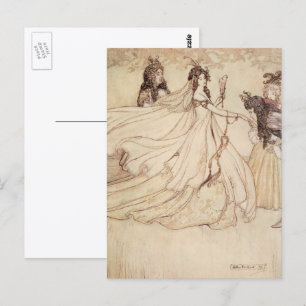 Vintage Fairy Tales, Cinderella by Arthur Rackham Postkarte