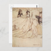 Vintage Fairy Tales, Cinderella by Arthur Rackham Postkarte (Vorne/Hinten)