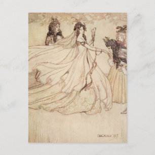 Vintage Fairy Tales, Cinderella by Arthur Rackham Postkarte