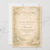 Vintage Fairytale Garden Baby Shower Einladung (Vorderseite)