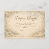 Vintage Fairytale Garden Diapper Raffle Begleitkarte (Vorderseite)