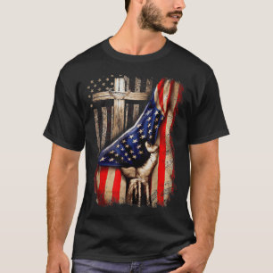 Vintage Faith Over Fear Christian Cross American F T-Shirt
