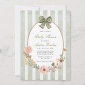 Vintage Fall Blumengeschirr Kinderdusche Einladung (Vorderseite)