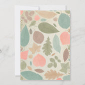 Vintage Fall Farbige Blätter Golddots Hochzeit Einladung (Rückseite)