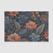 Vintage Fall Farbige Blume Entfärbung Seidenpapier (Vorderseite)