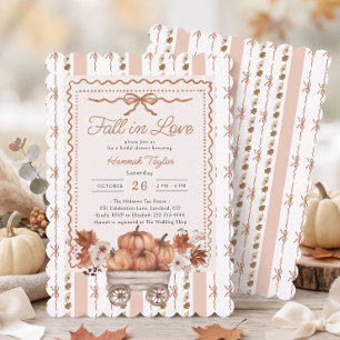 Vintage Fall in Love Brautparty Einladung