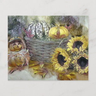 Vintage Fall Kürbis Herbstfarben Aquarell