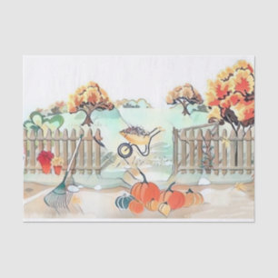 Vintage Fall Kürbis Herbstfarben Aquarell anzeigen Seidenpapier