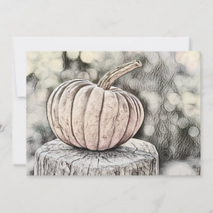 Vintage Fall Kürbis Herbstfarben Aquarell Einladung