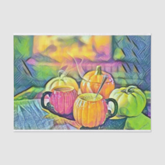 Vintage Fall Kürbis Herbstfarben Aquarell Seidenpapier