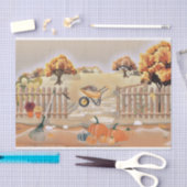 Vintage Fall Kürbis Herbstfarben Aquarell Seidenpapier (Handwerk)