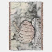 Vintage Fall Kürbis Herbstfarben zeichnend Decke (Vorderseite Vertikal)