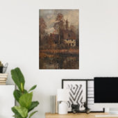 Vintage Fall Landscape Printable Art, Moody Poster (Heimbüro)
