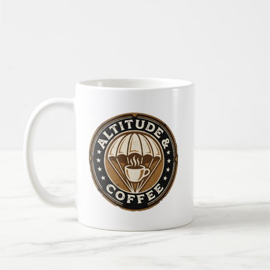 Vintage Fallschirm & Kaffee Kaffeetasse (Links)