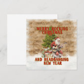 Vintage Faltkarte Santa Rocker Square (Vorne/Hinten)