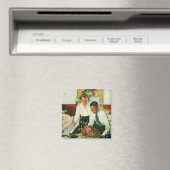 Vintage Familie Kochen Erntedank Abendessen Küche Magnet (In Situ (Geschirrspüler))