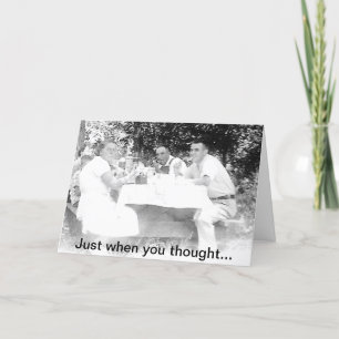 Vintage Familie Picnic Karte