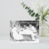 Vintage Familie Picnic Postkarte (Stehend Vorderseite)