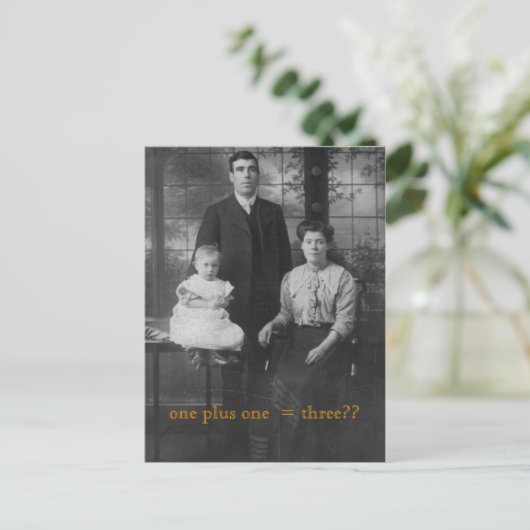 Vintage Familie Postkarte (Stehend Vorderseite)