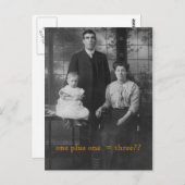 Vintage Familie Postkarte (Vorne/Hinten)