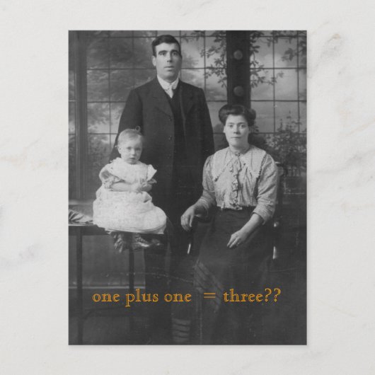 Vintage Familie Postkarte (Vorderseite)