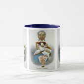 Vintage Familie, Vater mit Babys und Poker Hand Tasse (Zentrum)